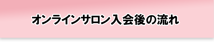 オンラインサロン入会後の流れ